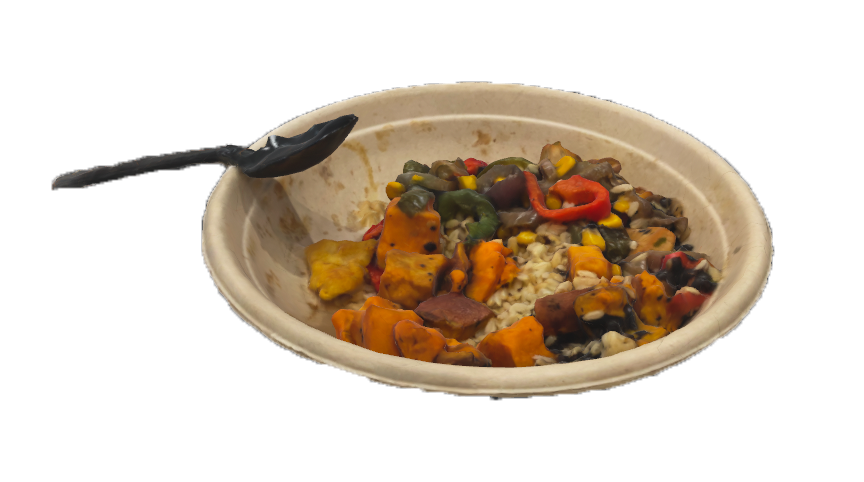 half eaten salad bowl